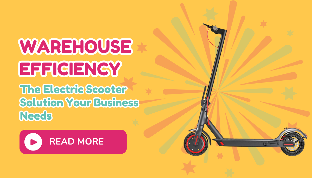 Electric scooter improving warehouse efficiency
