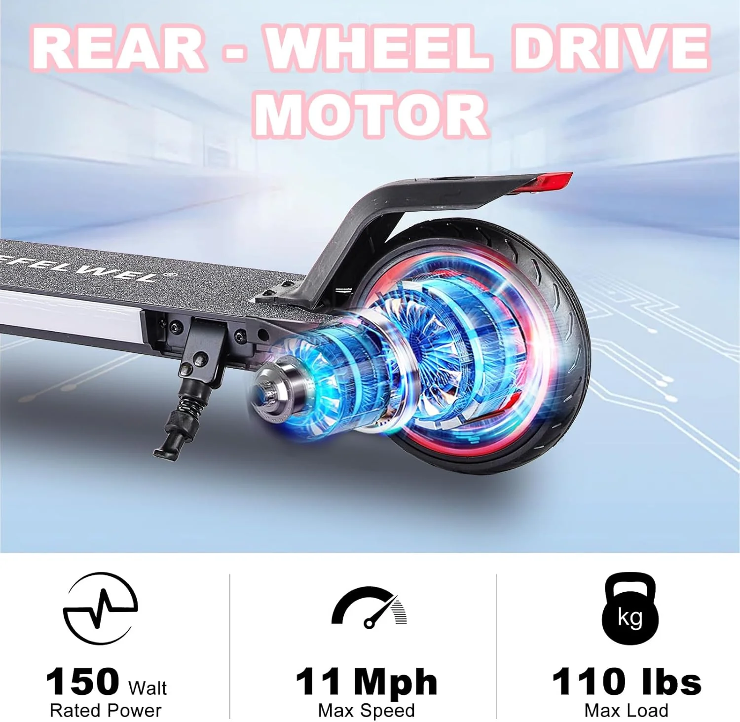 kids black electric scooter