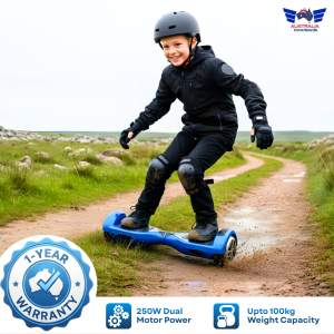 Australian Hoverboard 6.5" Blue Chrome Self-Balancing All-Terrain Hoverboard Australia