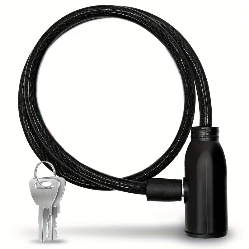Scooter security lock with steel cable