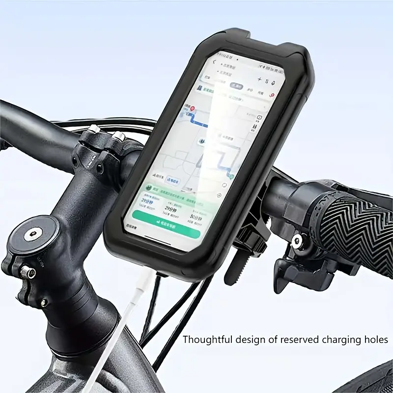 Secure mobile phone mount for e-scooter handlebars