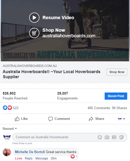 Happy customers with Australia hoverboards