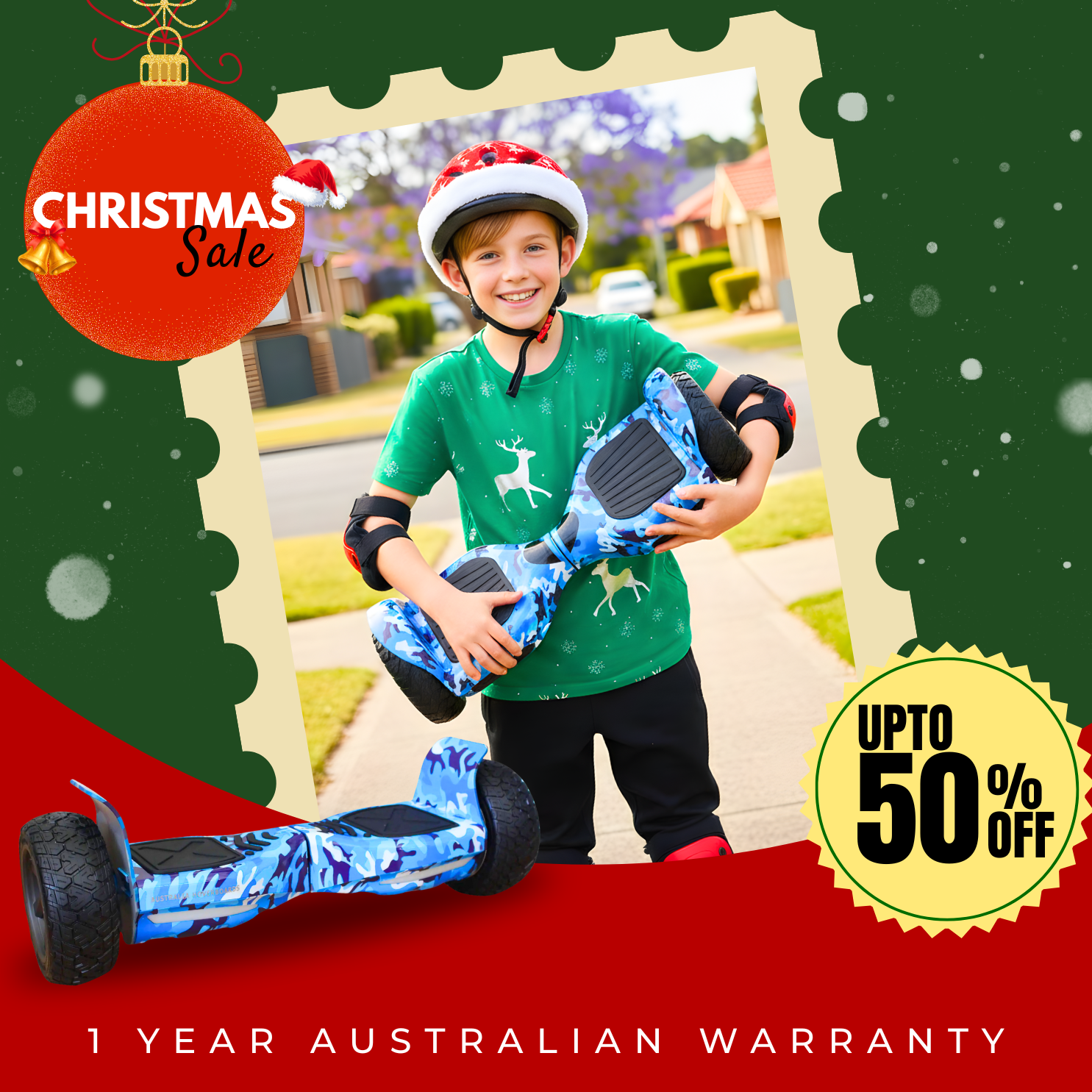 Australia Hoverboard Off Road Hoverboard NS8 | Camouflage Blue