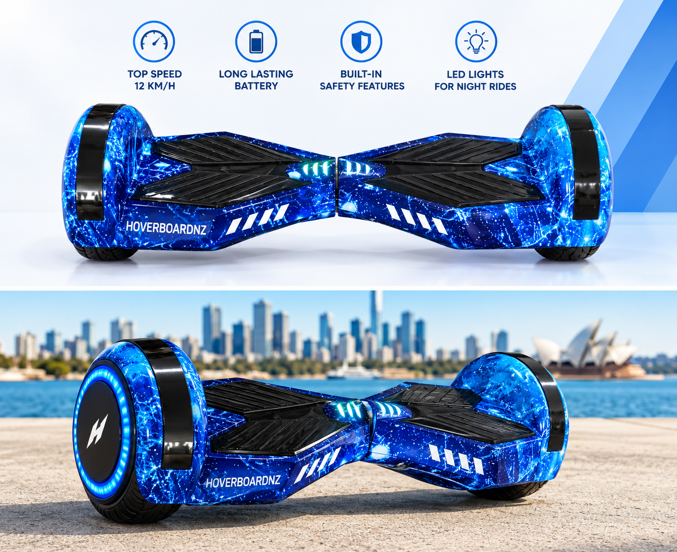 Australia Hoverboard 8 inch Hoverboard | Lamborghini Style | Blue Galaxy Colour