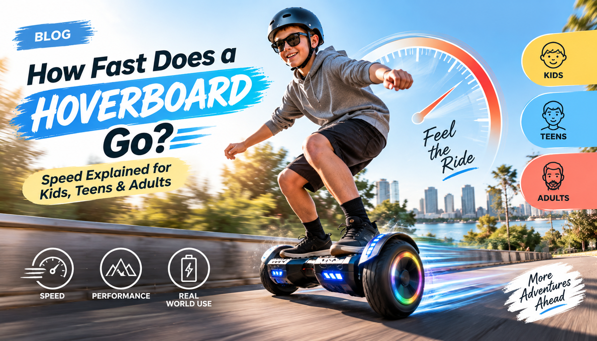 Hoverboard speed and performance explained for kids, teens and adults